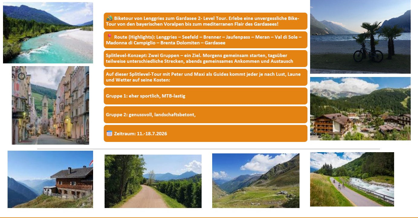Lenggries-Gardasee durch die Brenta Dolomiten 11.-18.7.2026